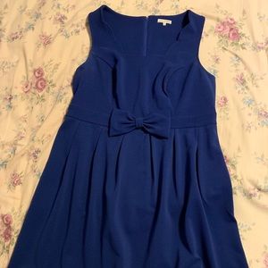 Scalloped Pleated A-Line Dress